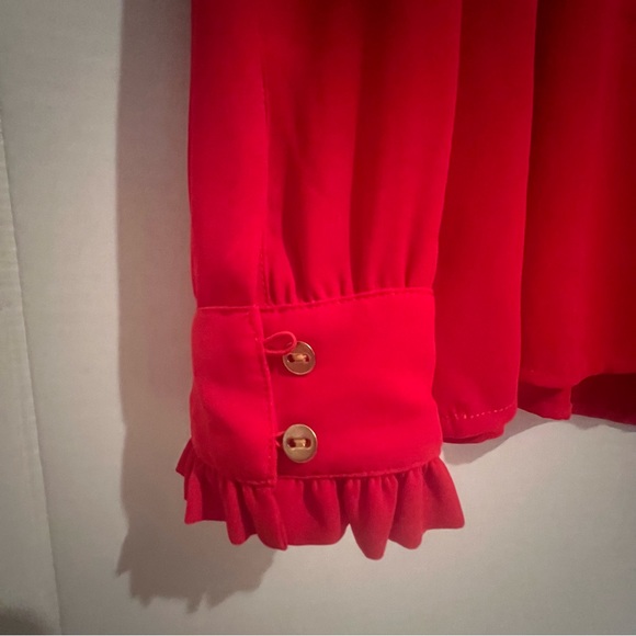 LOFT Women’s long sleeve blouse, Red, Size XL - Picture 6 of 8